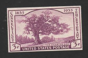 SC# 778a - (3c) - Third Intl Philatelic Expo, Charter Oak, imperf used single