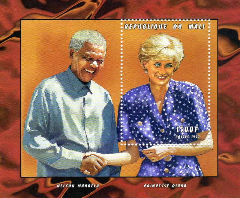 Mali 1997 Diana Princess of Wales with Nelson Mandela SS (1) Sc#916  MNH