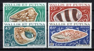 Wallis & Futuna Islands 189-192 MNH Seashells Marine Life ZAYIX 0524S0264