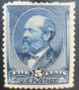 1888 James Garfield 5 cent US Stamp #216 MH