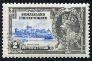 Somaliland SG87k 2d Silver Jubilee Kite and Vertical log M/M Cat 150 pounds