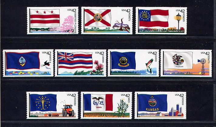 #4283-92 Flags Of Our Nation #2, Set (10) Singles