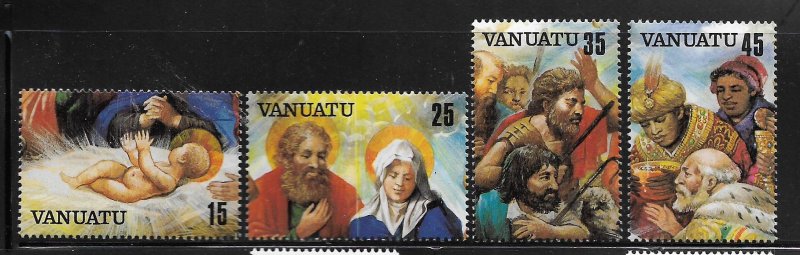 VANUATU, 342-345 , MNH, CHRISTMAS