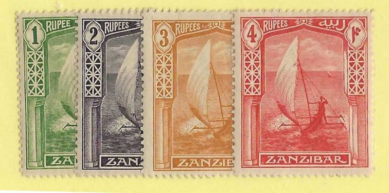 Zanzibar Sc #150-3  4 issues  HR VF