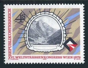 Austria 1131 two stamps, MNH. Mi 1619. World Road Congress, 1979.Stanz Valley.