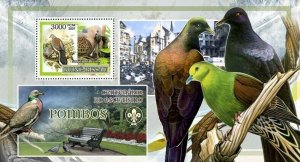 Guinea - Bissau 2007 - Birds - pigeons - scouts logo S/s, Michel 3604/BL601. MNH