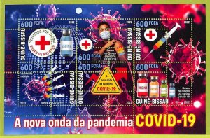 B0374 - GUINE-BISSAU - MISPERF ERROR Stamp Sheet - 2022 - Medicine, Disease-