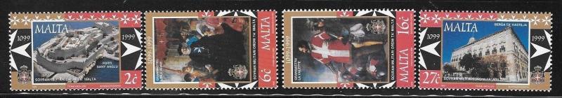 Malta 1999 Knights Hospitaller order of St John Jerusalem Sc 962-965 MNH A1078