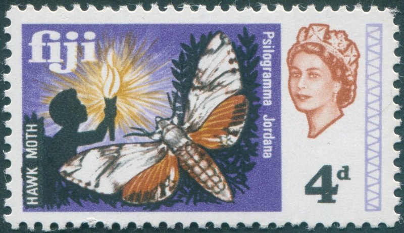 Fiji 1968 4d Psilogramma jordana Moth SG375 MNH