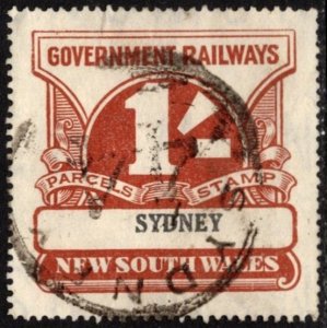 1948 Australia Revenue 1/ New South Wales Government Railways Parcel Stamp