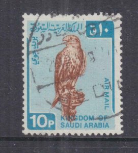 SAUDI ARABIA, 1968 Air, Falcon, 10p. Brown & Blue, used.