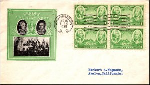 Scott 785 1 Cent Army Ioor FDC Typed Address Block Planty 785-1