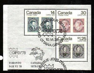 Canada-Sc#756a- id7-used sheet-Capex '78-Stamp on Stamp- 1978-