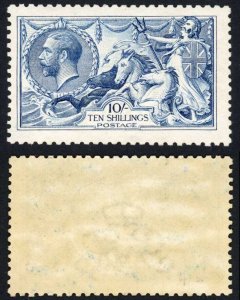 SG411 1915 De La Rue 10/- Deep Blue U/M