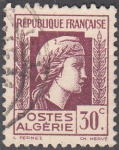 algeria  scott no 173  used