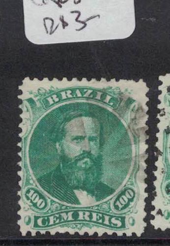 Brazil 1866 100R SC 58 Cork Cancel Item 17 VFU (2dqu)