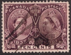 1897 Canada Sc #57 - 10¢ Queen Victoria Jubilee - Cv$160