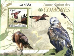 A0418  - COMORES Comoros -  MISPERF 2009  stamp SHEET:  fauna BIRDS 
