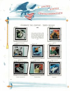 Celebrate the Century 1990's 33c US Postage Singles #3191a-o VF MNH