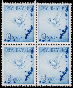 Ryukyu Islands Scott C1 Blk. of 4 (1949) Mint NH VF C