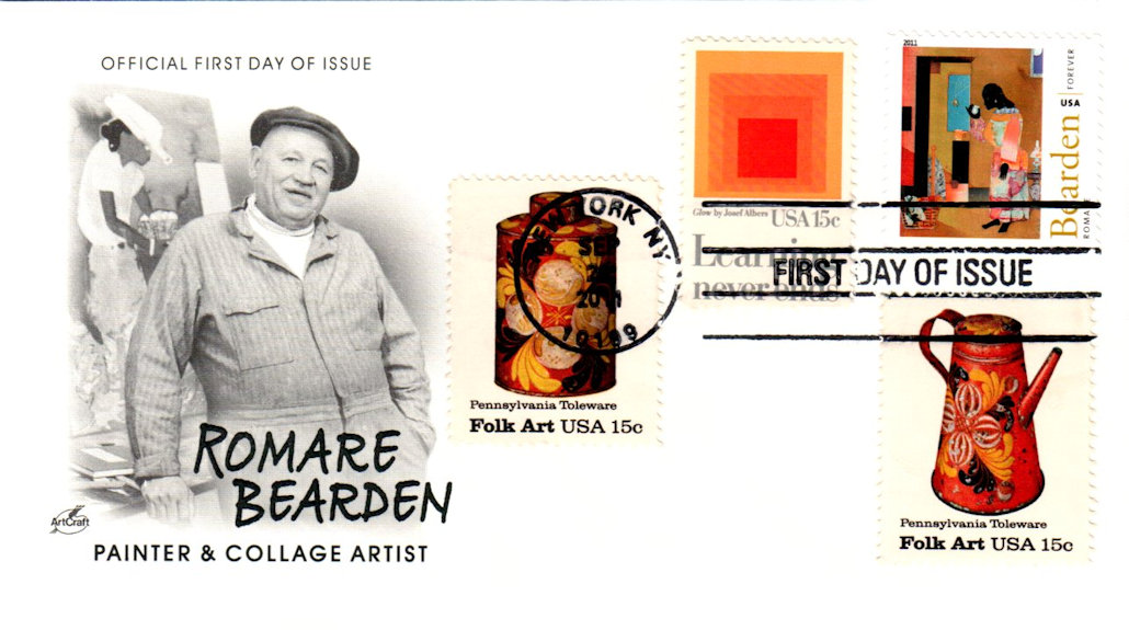 4569 Romare Bearden Combo Artcraft FDC United States, General Issue
