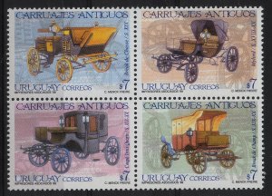 Uruguay stamp 1999 - carriages block of 4