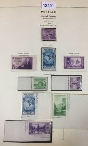 MOMEN: US STAMPS # 752 / 768a 1935 UNUSED NO GUM COLLECTION LOT #12491