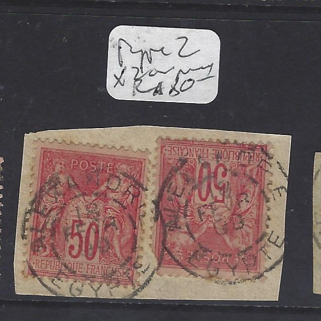 EGYPT FRENCH OFFICES IN ALEXANDRIA(PP0609B)FRANCE 50C SON CDS  2 STAMPS  VFU