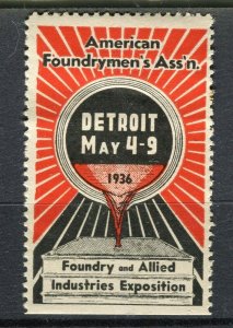 USA; 1930s-40s early Illustrated Local Special Advert Stamp, Industries Expo