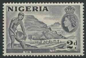 Nigeria -Scott 93 - QEII Definitive Issue -1953 - MLH - Single 2p Stamp