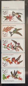 US 1992 Humming Birds #2642-46 set of 5 booklrt strip mint