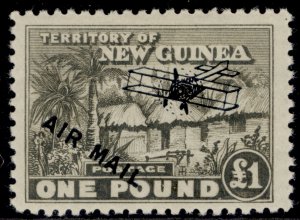 AUSTRALIA - New Guinea GV SG149, £1 olive-grey, M MINT. Cat £160.