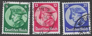 Germany # 398-400  Frederick the Great   (3)  VF Used