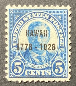 U.S. 1928  #648, Hawaii Sesquicentennial, MNH.