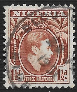 Nigeria #55a 1 1/2p King George VI