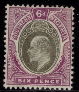 SOUTHERN NIGERIA EDVII SG27, 6d grey-black & brt purple, LH MINT. Cat £13.