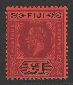 FIJI 1912 KGV £1 purple & black on red, Die I. 