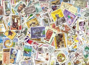 French Community - Stamp Collection - 1,000 Different Large Pictorial Stamps