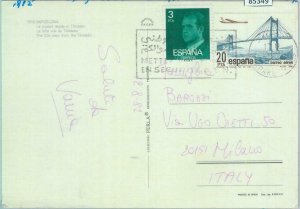 85349 - MOROCCO - Postal History - SPANISH STAMPS on Postcard to ITALY 1982