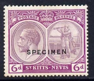 St Kitts-Nevis 1921-29 KG5 Script CA Columbus 6d dull &am...