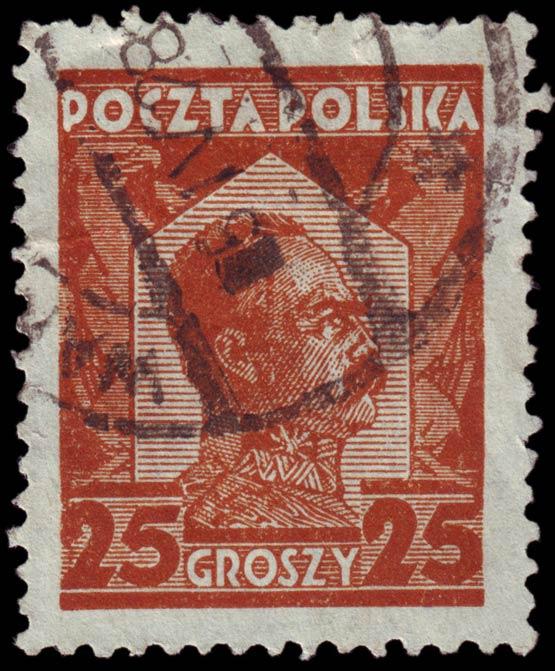 Poland SG#262 Used - 1927 25g.  - Military, Personalities