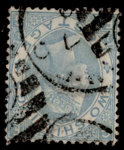 GB QV SG120b, SCARCE 2s milky blue, FINE USED. Cat £2000++++ WMK INVERTED EG