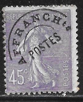 France 143: 45c Sower with Sunrise, precancel, used, AVG