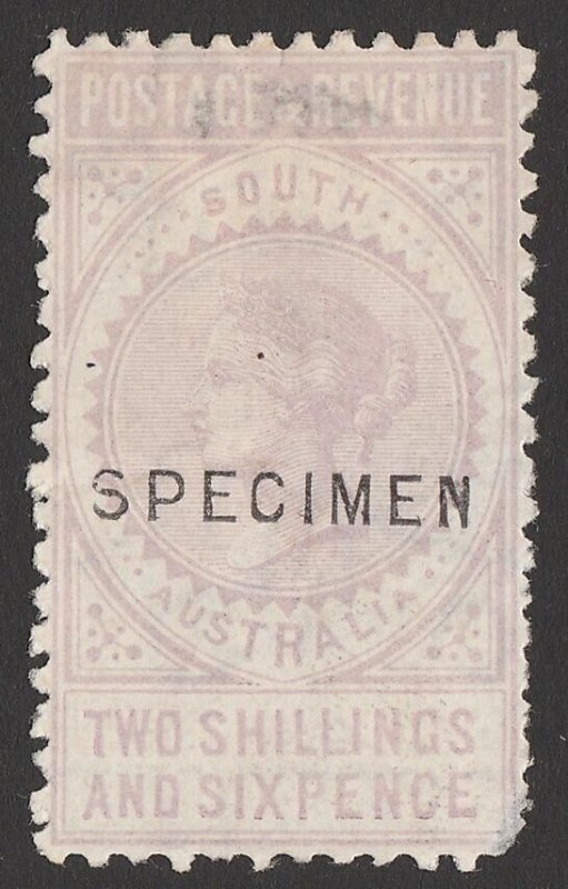 SOUTH AUSTRALIA 1886 QV Postage & Revenue 2/6 SPECIMEN, perf 10.