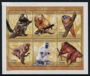 Madagascar 2001, Monkeys 6v m/s, MNH