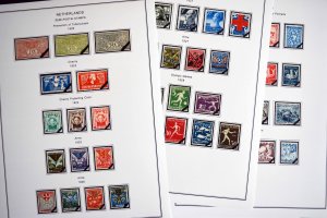 COLOR PRINTED NETHERLANDS [CLASS.] 1852-1947 STAMP ALBUM PAGES (38 ill. pages)