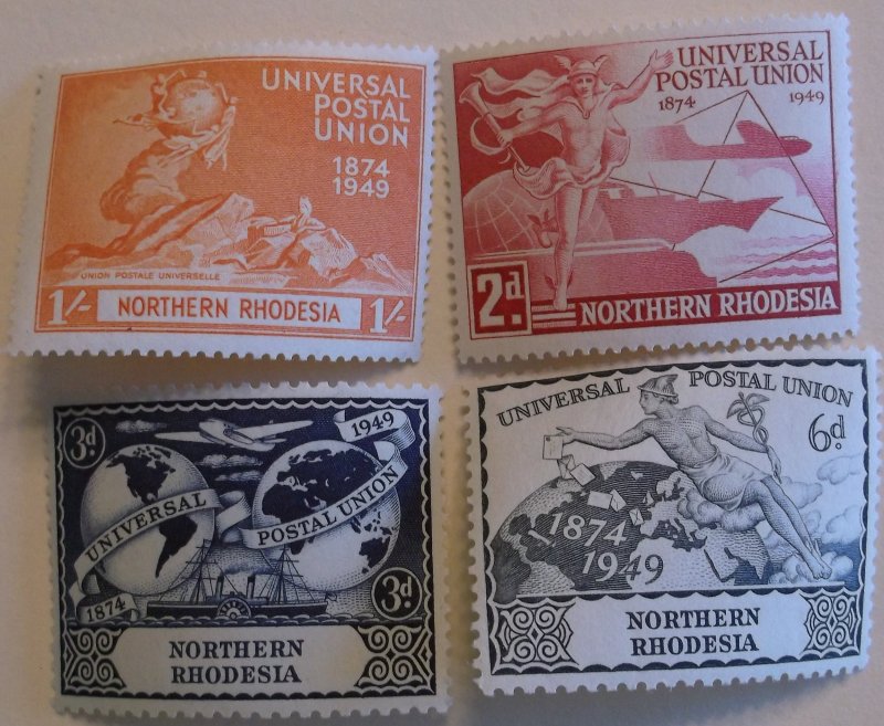 Northern Rhodesia Stamp 50-3 MNH UPU Topical Cat $5.00
