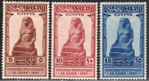 EGYPT 150-152, INTERNATIONAL.STATISTICAL CONGR. UNUSED, H OG  F-VF. (390)