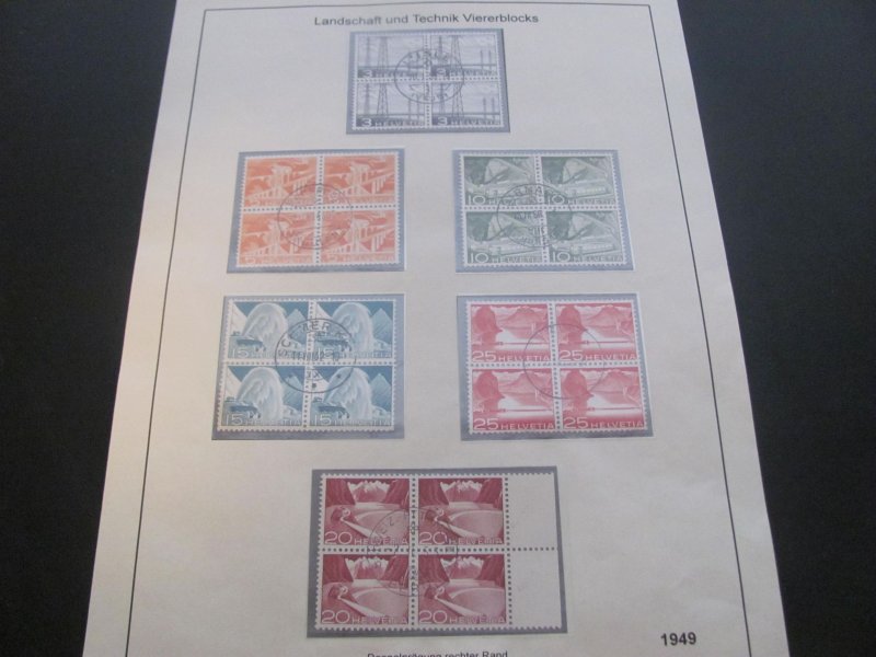 SWITZERLAND USED STAMPS & COVERS COLL. ON PAGES 1930-2005 $2K-$3K CAT. XF (191)