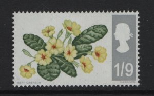 Great Britain #493  MNH  1967  flowers  1sh9p